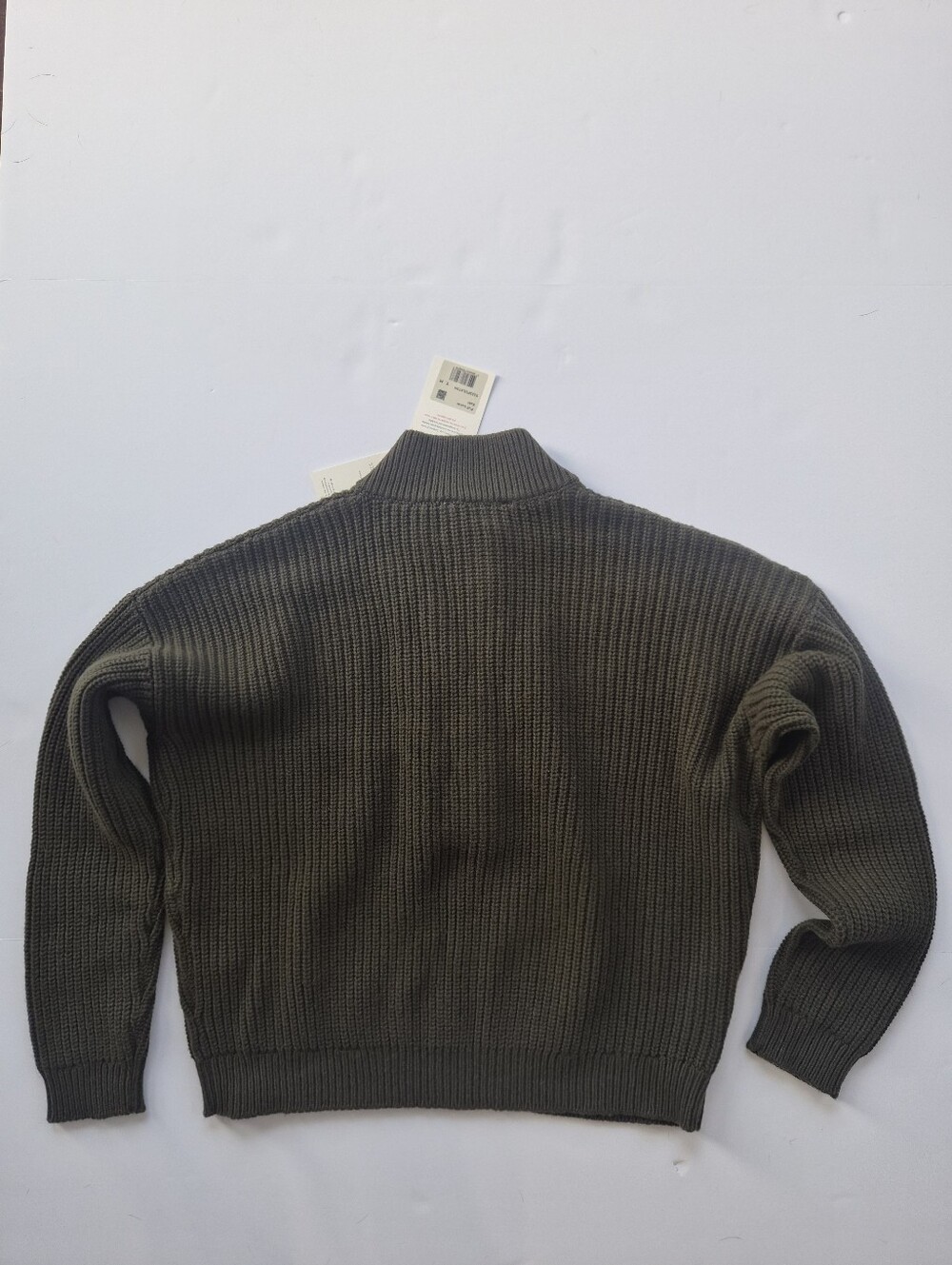 *NWT* [Sezane] Lucas Jumper In Olive Green, Khaki, Size M, Organic Cotton, Italy - Picture 8 of 13
